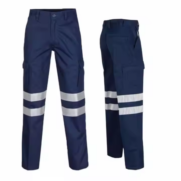 Hi-Vis Cargo Work Pants with reinforced knees and tool pockets - Okuch Australia