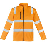 Rail-Style Hi-Vis Vest zip front with reflective tape - front view - Okuch Australia