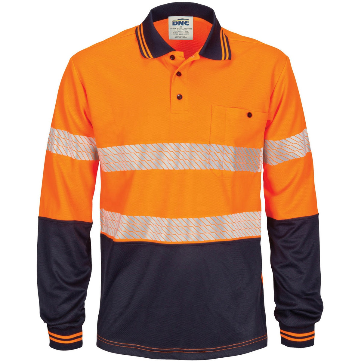 Segmented X-Back Reflective Polo