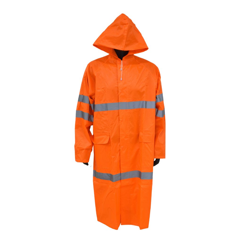 Rail-Style Waterproof Rain Jacket with taped seams front view - Okuch Australia
