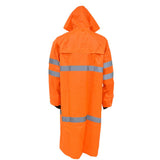 Rail-Style Waterproof Rain Jacket with taped seams back view - Okuch Australia