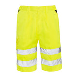 Hi-Vis Work Shorts with reinforced pockets for warm weather site work - Okuch Australia