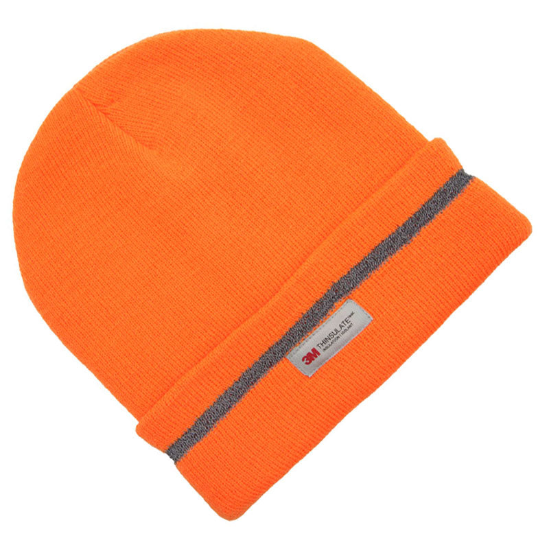 Reflective Hi-Vis Beanie with reflective trim for low-light visibility - Okuch Australia